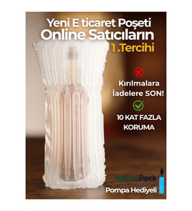 24x40 cm 100 adet Sütunlu Koruyucu Havalı Kargo Poşeti Airbag/Airbed/Şişirilebilir Ambalaj