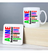 Mükemmel Anne Kupa Bardak ve Bardak Altlığı