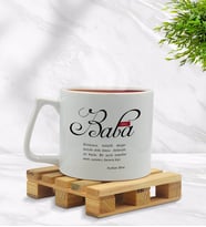 BK Gift Kişiye Özel Mânâ Baba Tasarımlı Middle Beyaz Kupa Bardak Model 1