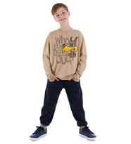 Who Erkek Çocuk T-shirt Pantolon Takım (Bej)