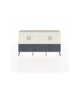 Arges Konsol 6 Raflı 6 Çekmeceli 4 Kapaklı 176x30x99 Aytaşı-Aytaşı/Antrasit