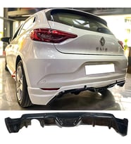 Renault Clio 5 Arka Ek Difüzör Difizör Plastik Parlak Siyah 2019 2020 2021 2022 Arka-difizör-bodykit-ek