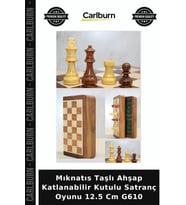 Özel Üretim Mıknatıslı Oyun Hobi Mıknatıs Taşlı Ahşap Katlanabilir Kutulu Satranç Oyunu 12.5 Cm G610