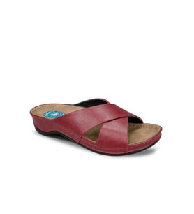 Ceyo 9946-1 Topuk Jelli Anatomik Taban Kadın Terlik Bordo 36-40