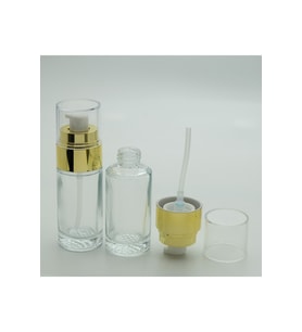 LOSYON VE KREM ŞİŞESİ 40 ML (20 ADET) ŞEFFAF SARI KAPAKLI BOŞ ŞİŞE