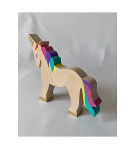 Ahşap Oyuncak Unicorn At Waldorf Unicorn Oyuncak