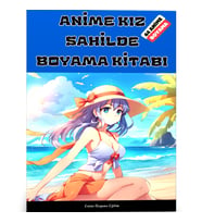 Anime KIZ Sahilde Boyama Kitabı (44 Anime Boyama)