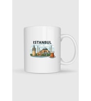 İstanbul - Ayasofya Camii Ve Çay Tasarımlı Kupa Bardak