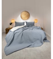 Koza Home Malea Lacivert Çift Kişilik Yatak Örtüsü 230x250 2 Yastık 50x70 5006