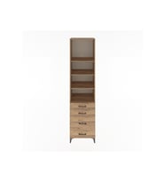 Hyperion Dolap 4 Raflı 4 Çekmeceli 60x44x243 Çam-Çam