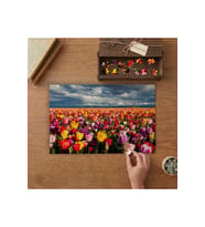 Rengarenk Çiçek Bahçesi Tasarımı 240 parça Ahşap Puzzle Ahşap Kutuda MP10693