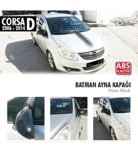  Opel Corsa D 2006-2014 Batman Yarasa Ayna Kapağı Piano Black Abs