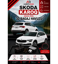 Skoda Karoq 2017 - 2026 Araca Özel 3D Bagaj Havuzu