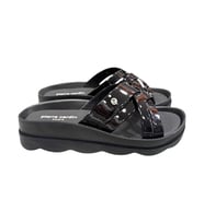 Pierre Cardin Dolgu Topuk Anatomik Taban Bayan Terlik (Siyah)