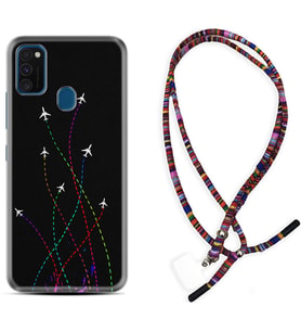 Samsung M21 M22 M23 M30 M31S M32 Kılıf Boyun Asklı Rasta Silikon Line Planet 1736