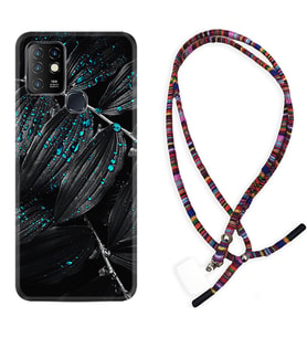 INFINIX Hot 8 9 10 11S Hot 10 Play 10T Kılıf Boyun Asklı Rasta Silikon Foid Green 1643