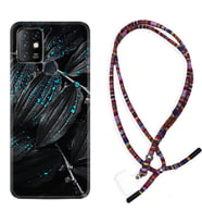 INFINIX Hot 8 9 10 11S Hot 10 Play 10T Kılıf Boyun Asklı Rasta Silikon Foid Green 1643