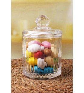 Lüx Kristal Büyük Cam Şekerlik & Cam Lokumluk, Kesme Cam Lüx Şekerlik 13cm*7.8cm - 06638