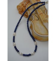 STONEAGE Lapis Lazuli ve İncili Bayan Kolye
