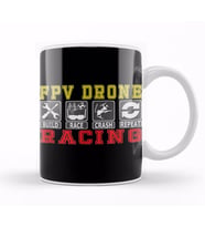 Race Crash Repeat Quad Copter Drone Racing Fpv Gifts For Everyone Made In Us Kupa Bardak Porselen
