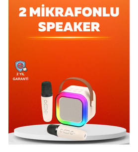 Ses Efektli Mikrofonlu Kablosuz Karaoke Sistemi