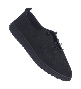 Ayzen 1070 Süet Siyah Kadın Casual Ayakkabı
