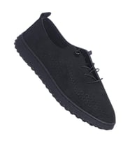 Ayzen 1070 Süet Siyah Kadın Casual Ayakkabı