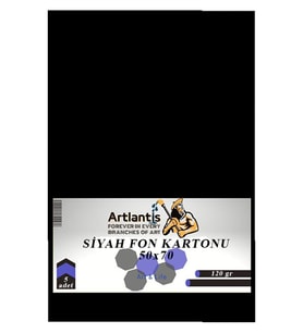 Siyah Fon Kartonu 50x70 cm 120 Gr 5 Adet 50*70 Fon Kartonu Hamurundan Boyama Orjinal Tam Siyah Renk