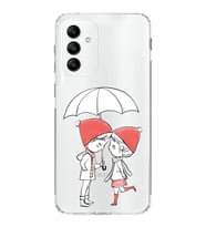 Samsung Galaxy M23 Uyumlu Kapak Aşk Tasarımlı Şeffaf Silikon Kılıf
