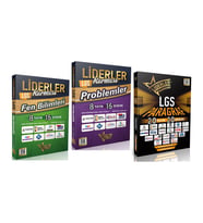 LİDERLER KARMASI LGS FEN BİLİMLERİ + PROBLEMLER + PARAGRAF DENEMELERİ (3 KİTAP)