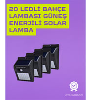 Güneş Enerjili Akıllı Duvar Lambası PIR Sensörlü, Otomatik Aydınlatma, Dış Mekan İçin