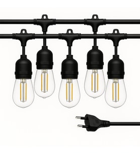 Ledx KB00001 5'li E27 Duy Sıralı 5 Metre Lamba Kablosu (5 Adet Duy İçerir)