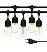 Ledx KB00001 5'li E27 Duy Sıralı 5 Metre Lamba Kablosu (5 Adet Duy İçerir)