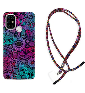 Casper E30 F20 X20 Kılıf Boyun Asklı Rasta Silikon Colurful Mandala 1667