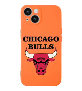 Apple iPhone 14  Lansman Kılıf Chicago Bulls  Tasarımlı Altı Kapalı İçi Kadife Kaplı  Kapak (Şeffaf)