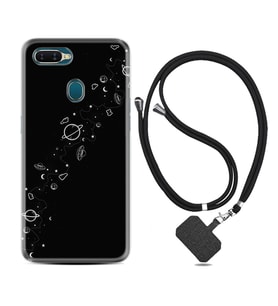 Oppo A5S A15 A16 A54 A55 A73 A74 Kılıf Boyun Askılı Silikon Planet 1620