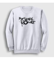 Presmono Unisex Beyaz Logo My Chemical Romance Sweatshirt 71179tt (Beyaz)