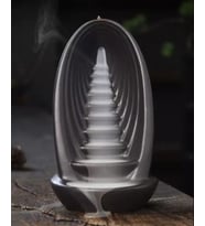 Geri Akış Şelalesi Merdiven Siyah 17x9cm, 1 Adet Tütsü Hediyeli