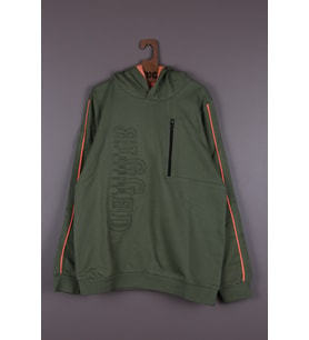 Bebek-Çocuk Yeşil Kapüşonlu Sweat