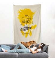Jean-Michel Basquiat - Sarı Saçlı İsimsiz Duvar Örtüsü-7440