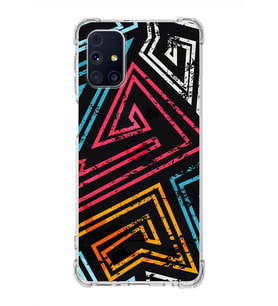 Samsung Galaxy M31s  Köşe Korumalı Antişok Kapak Eskitme Tasarımlı Şeffaf Silikon Kılıf