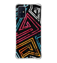 Samsung Galaxy M31s  Köşe Korumalı Antişok Kapak Eskitme Tasarımlı Şeffaf Silikon Kılıf