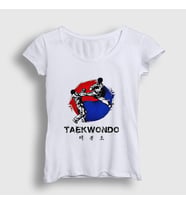 Presmono Kadın Beyaz Dwit Chagi Taekwondo Ufc Mma Tekvando T-Shirt 496879tt