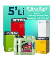 Filtron Mercedes E280 Dizel Filtre Bakım Seti Liqui Moly Motor Yağlı (2003-2008) 5 Li
