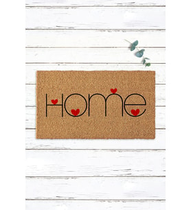 Kalpli Desenli Home Kapı Önü Paspası Koko Paspas Kıl Paspas (Standart)