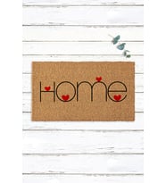 Kalpli Desenli Home Kapı Önü Paspası Koko Paspas Kıl Paspas (Standart)