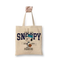 Snoopy Peanius 02 Beyaz Bez Çanta Uzun Saplı Alışveriş Çantası Plaj Çantası