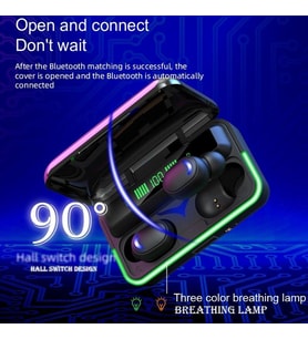 E10 Bluetooth LCD Göstergeli Kulak İçi Kulaklık Siyah