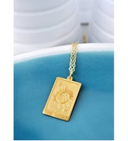 kişiye özel the moon tarot gümüş kolye