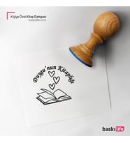 Kalp Kişiye Özel Kitap Damgası Kitap Mührü Kaşe Kitap Mühür Özel Damga 373